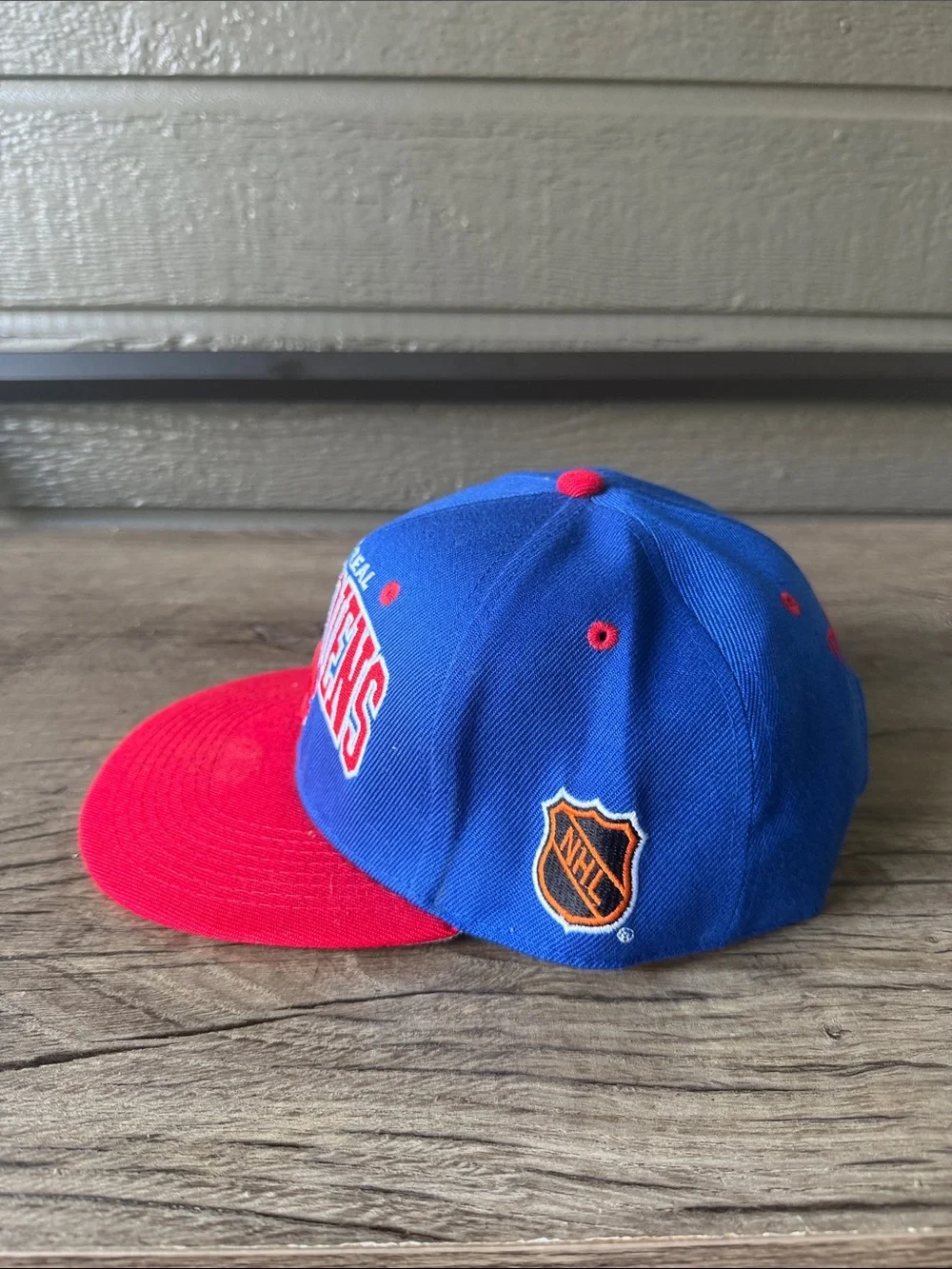 Mitchell & Ness Montreal Canadiens Blue and Red Snapback Hat adjustable